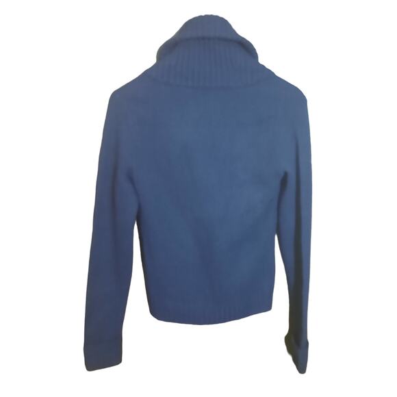 Ralph Lauren Womens Navy Blue Pure Wool Long Sleeve Sweater Size Medium NWT - Picture 2 of 5